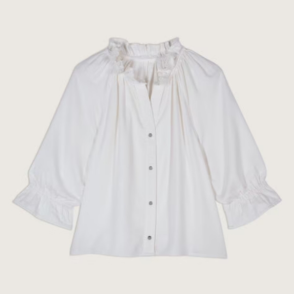 Ba&Sh Raco Ecru Ruffle Blouse - Picture 3 of 12